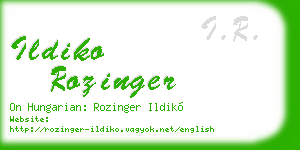 ildiko rozinger business card